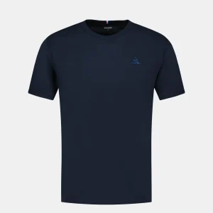 T-shirt Essentiel en jersey de coton avec logo brodé ton sur ton