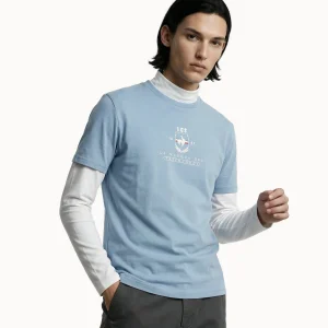 T-shirt en jersey de coton avec logo imprimé façon écusson