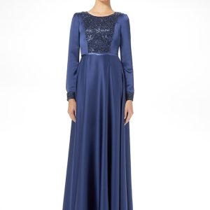 Vestido Largo Elegante de Satén