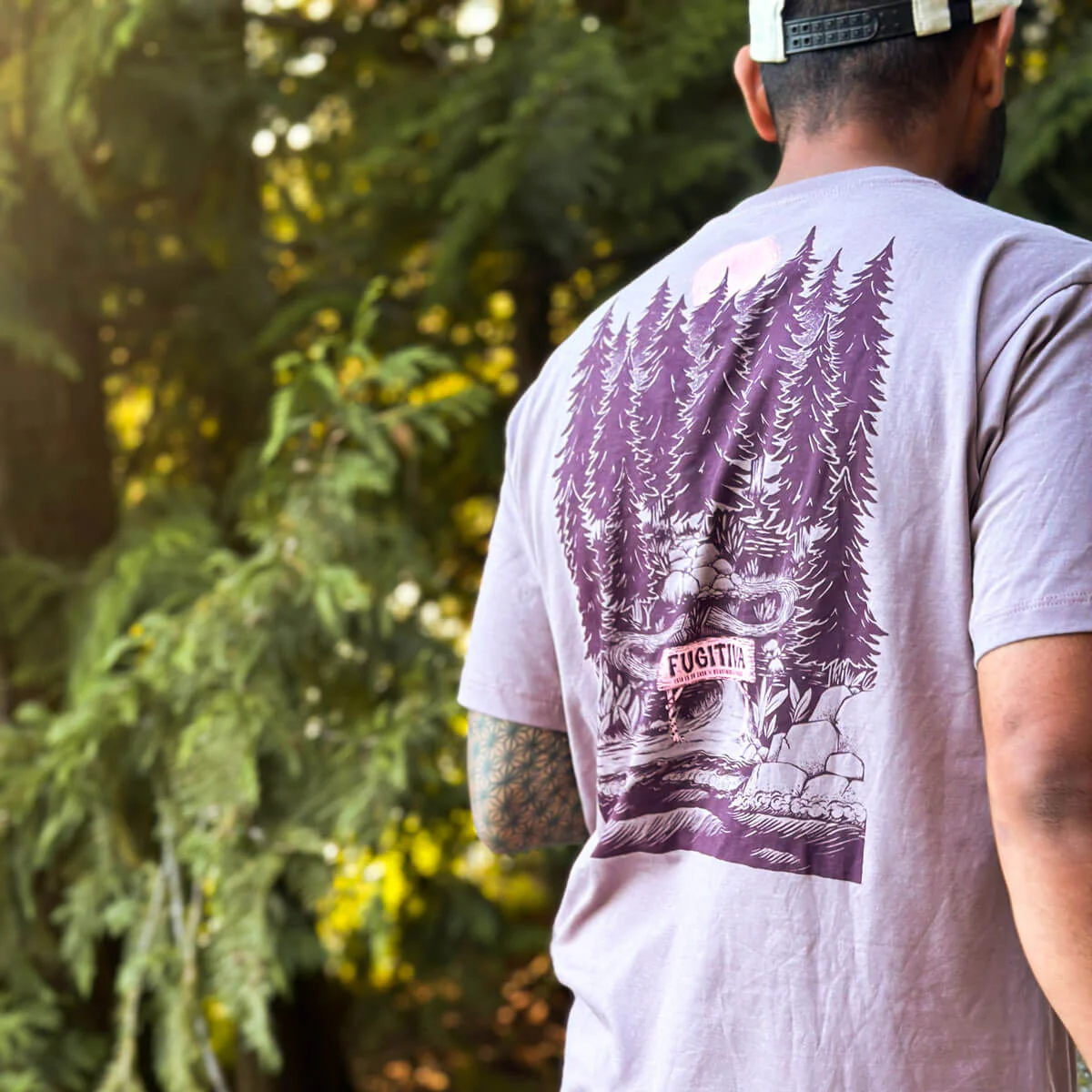 Camiseta Paraíso Mangacorta Morado Claro - Fugitiva - Imagen 5