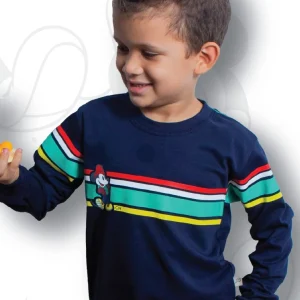 POLO MANGA LARGA RAYAS MICKEY | CHUPETIN