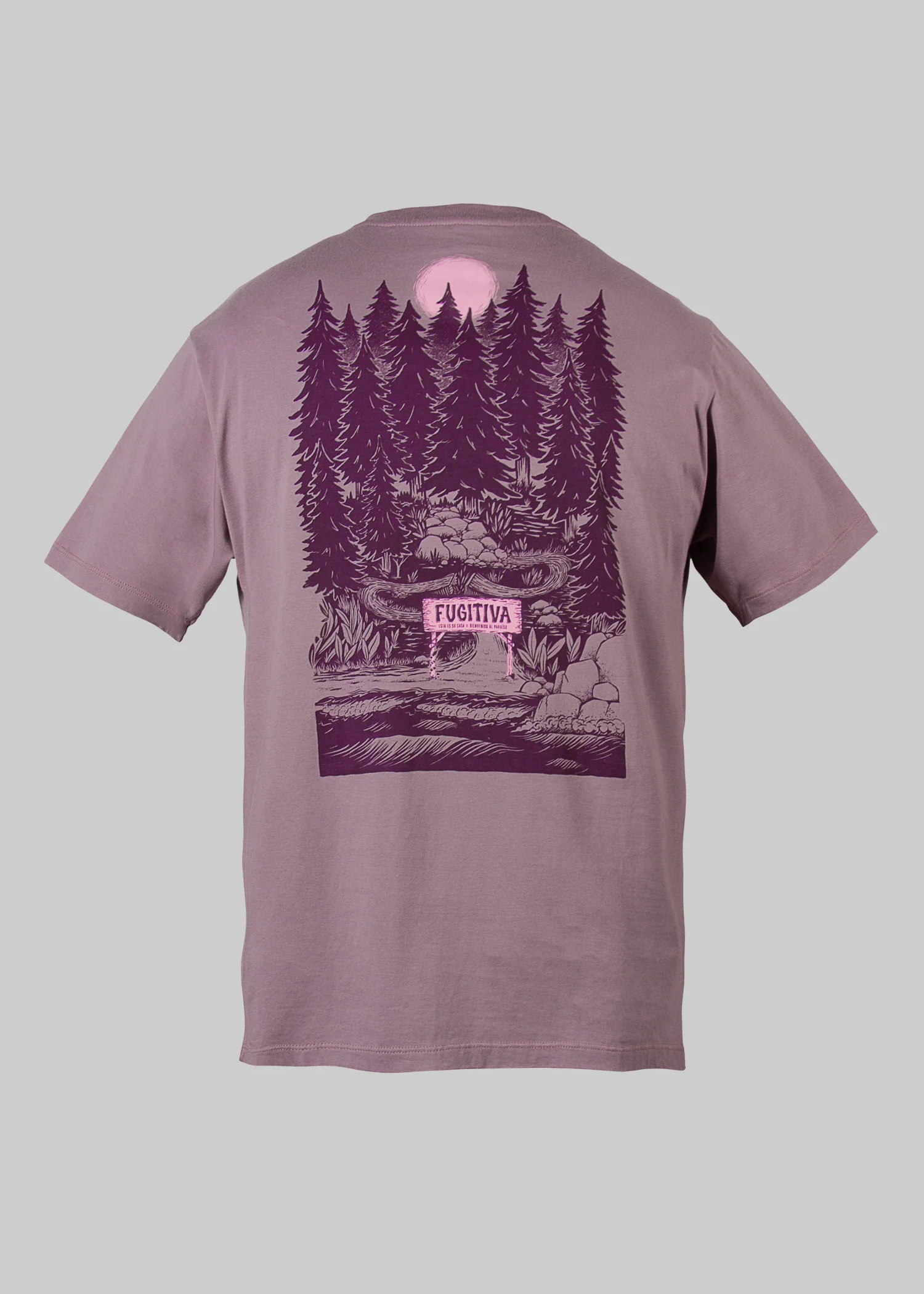 Camiseta Paraíso Mangacorta Morado Claro - Fugitiva
